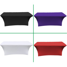 Manteles de estiramiento para la cubierta de mesa de mesa rectangular de la mesa rectangular de 6 pies para boda, al aire libre